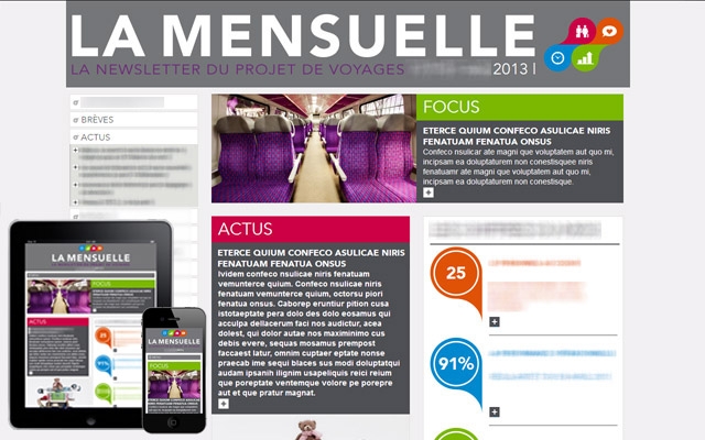 La Mensuelle frontpage responsive 3 sizes
