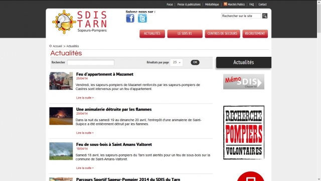 SDIS 81 news page